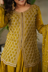 Fendy with Rich Beads Embroidered work - Vastra Gehna