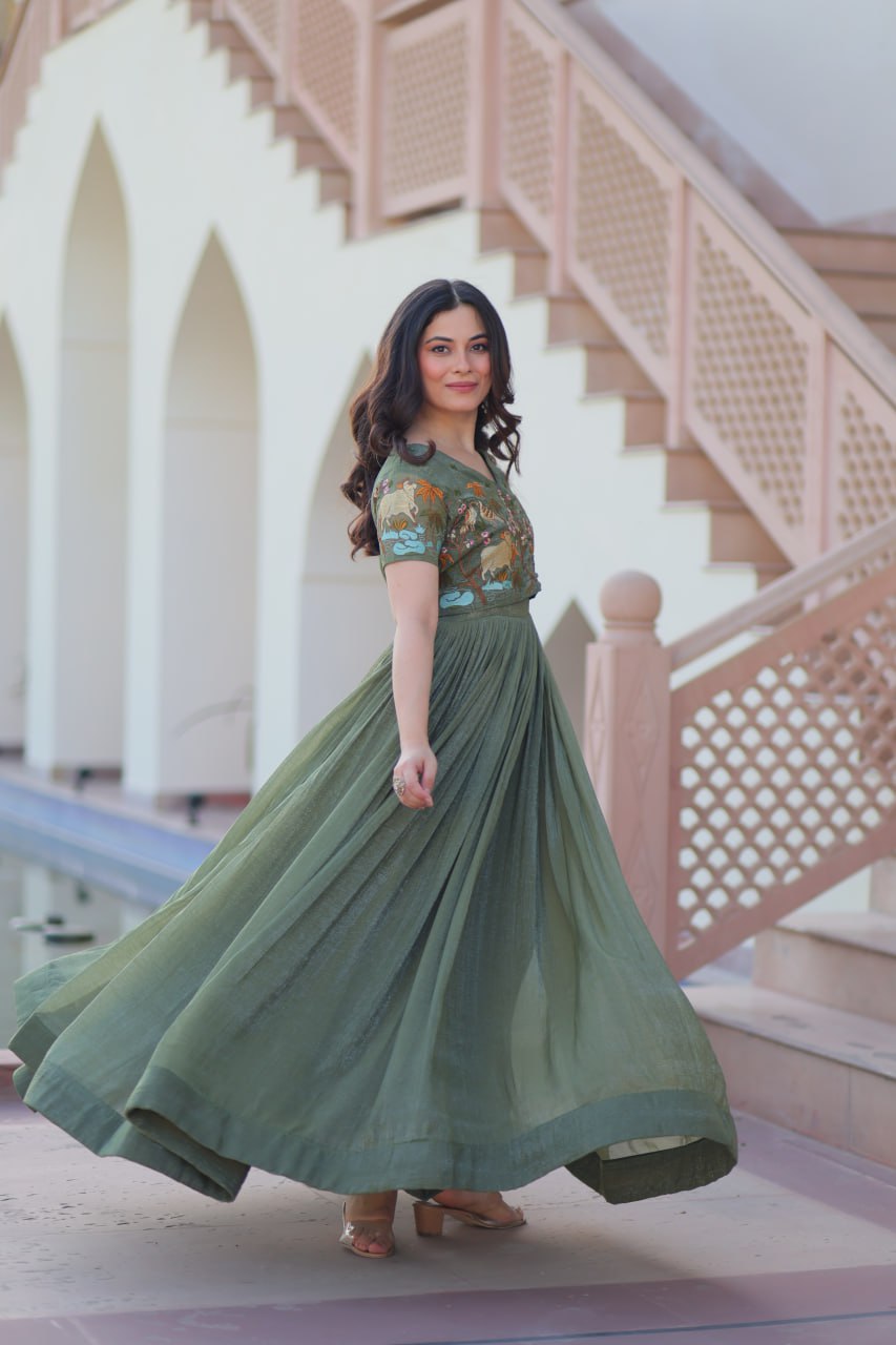 DESIGNER READYMADE KOTI-GOWN - Vastra Gehna