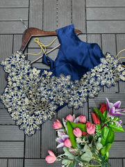 saree with Embroidery Blouse - Vastra Gehna