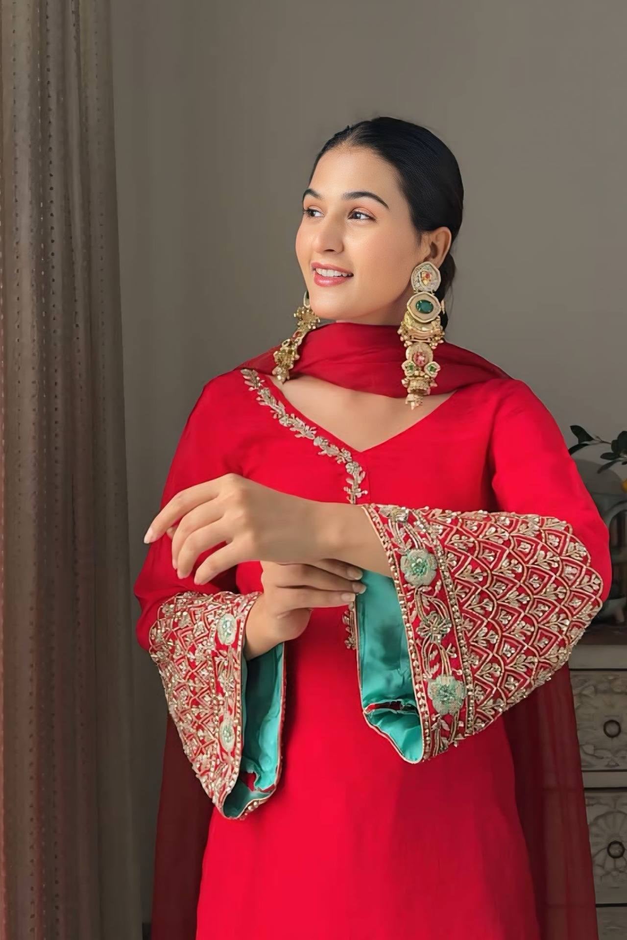 AND SALVAR . WITH FANCY DUPPATA AND EMBROIDERY WORK* - Vastra Gehna