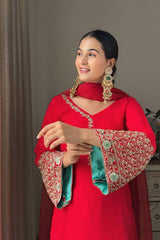 AND SALVAR . WITH FANCY DUPPATA AND EMBROIDERY WORK* - Vastra Gehna