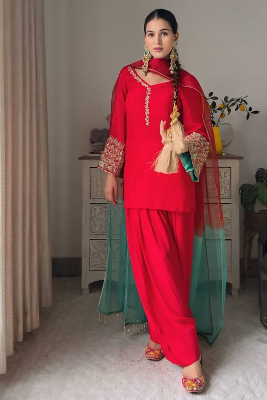 AND SALVAR . WITH FANCY DUPPATA AND EMBROIDERY WORK* - Vastra Gehna