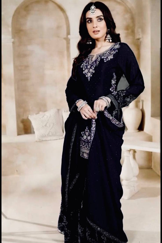 PLAZZO. WITH FANCY DUPPATA WITH  EMBROIDERY WORK*✅ - Vastra Gehna