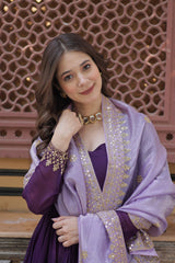 Star Georgette with Embroidery LEHENGA - Vastra Gehna