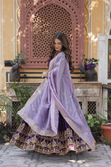 Star Georgette with Embroidery LEHENGA - Vastra Gehna