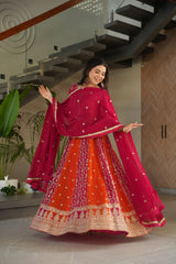 Rich Zari & Sequins Gown with dupatta - Vastra Gehna