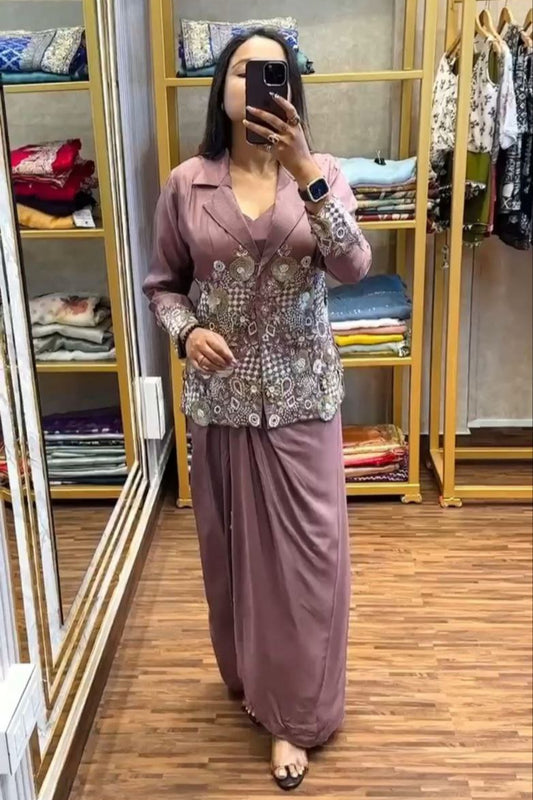 Super Trending Party Wear Koti with Lehenga - Vastra Gehna