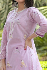 Our elegant designer  work kurta & plazzo with dupatta co-ord set pure cotton - Vastra Gehna