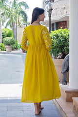 Our elegant designer printed kurta  gown style pure cotton. - Vastra Gehna