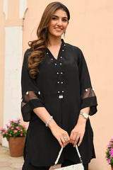 Our elegant designer printed kurta as gown set pure cotton. - Vastra Gehna
