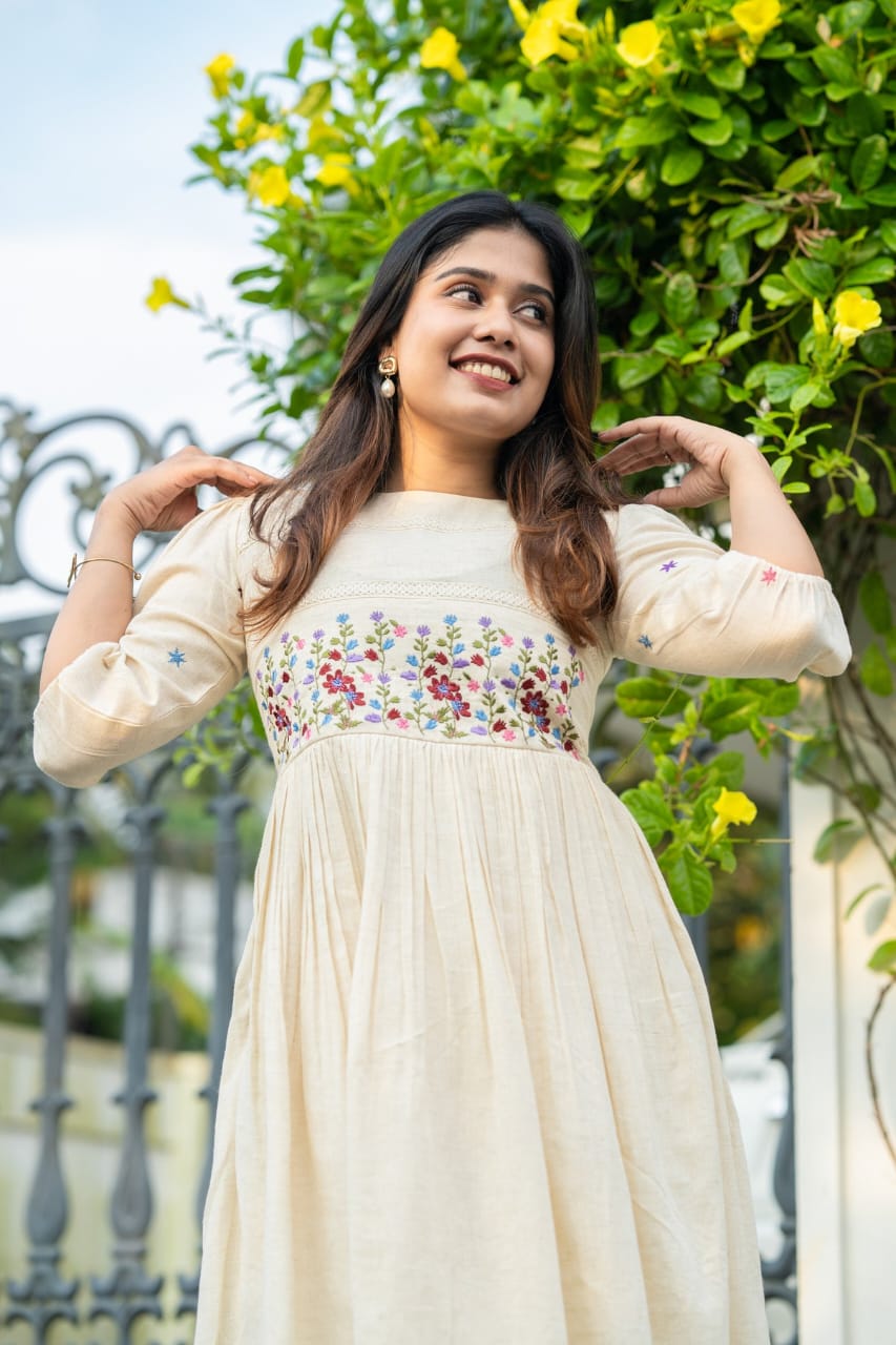 Our elegant designer printed work   kurta with plazzo co-ord set pure cotton