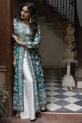 Our elegant  designer printed kurta & plazzo co-ord set set pure cotton - Vastra Gehna