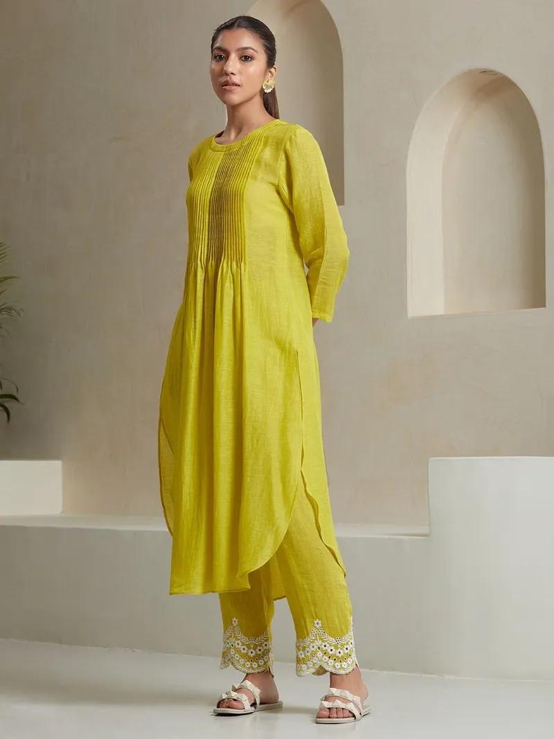 Our elegant designer thread kurta & plazzo  with dupatta  co-ord set pure cotton. - Vastra Gehna