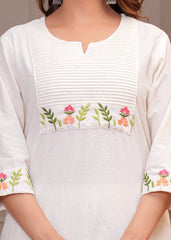 Our elegant designer kurta with pant co-ord set set pure cotton.