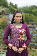 Reyon With Kutchi Gamthi Embroidered Work & Cotton Print Work