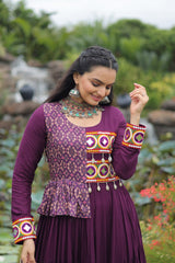 Reyon With Kutchi Gamthi Embroidered Work & Cotton Print Work