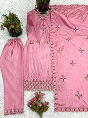 *Presenting  New Real Modeling Designer Party Wear Look Top-Bottom and Dupatta With Heavy Embroidery Work*