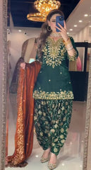 Launching New Designer Party Wear Look Top ,Dhoti Salwar and Dupatta *