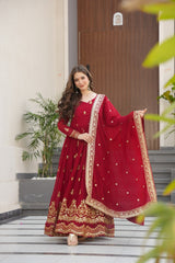 PREMIUM DESIGNER READYMADE GOWN-DUPATTA