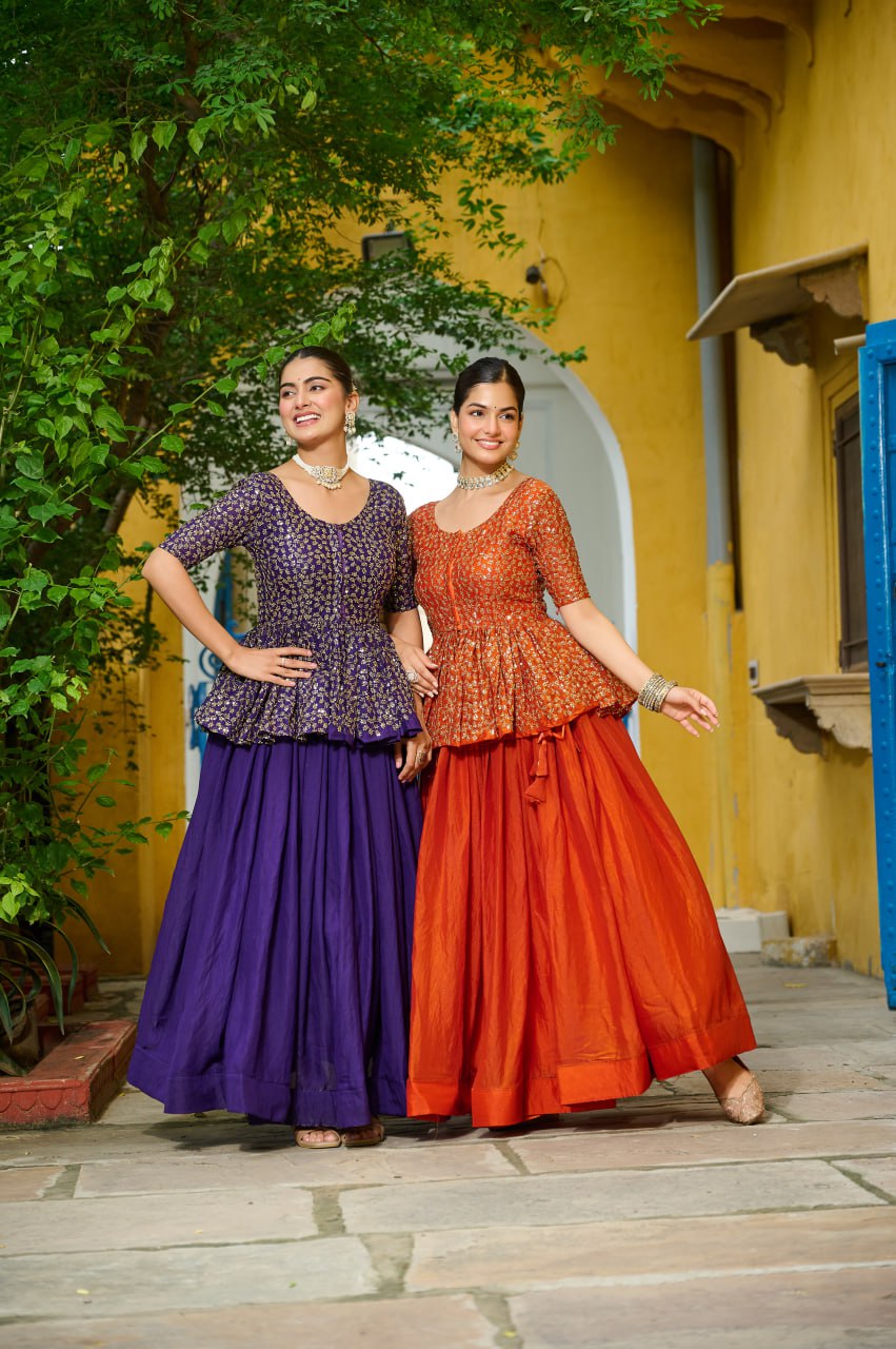 Designer Sequins Embroiderd Readymade Lehenga choli
