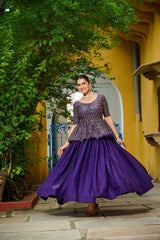 Designer Sequins Embroiderd Readymade Lehenga choli
