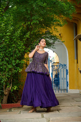Designer Sequins Embroiderd Readymade Lehenga choli