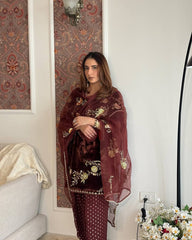 *Launching New Designer Party Wear Look Top , Farshi Salwar and Dupatta*