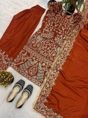 *Presenting New Designer Long Panjabi Suit Top , Pant and Dupptta In Fancy Style*