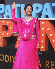 Pure Heavy Chinnon Silk With *Heavy Embroidery Sequence Work* With Full Embroidery Sleeve