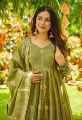 *Elegant Heavy Embroidered Sequence Work Set*