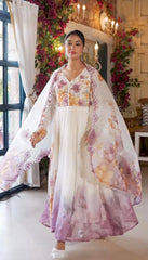 Tabby Organza With Embroidery Sequence Work With Fully Flair