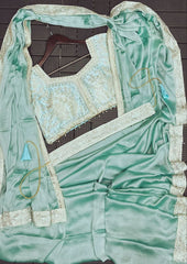 Super Trending Embroidery saree with Embroidery Blouse