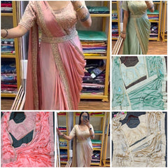 Super Trending Embroidery saree with Embroidery Blouse