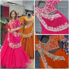 Crunshi Embroidery Work Lehenga Choli