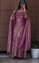 Launching New Designer Party Wear Look Top , Sharara Plazzo and Dupatta*