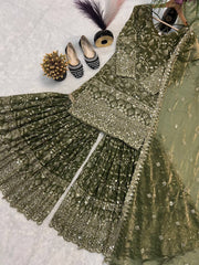 Launching New Designer Party Wear Look Top , Sharara Plazzo and Dupatta*