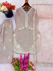 Crep Silk Top-Bottom And Dupatta Set