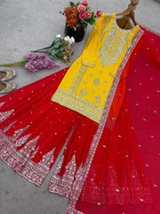 Pure Heavy Georgette With &nbsp;Embroidery Sequence Work