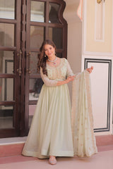 Star Georgette With Beads &amp; Sequins Multi Embroidered work Gown