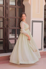 Star Georgette With Beads &amp; Sequins Multi Embroidered work Gown