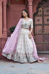 New Launching Festival Lehenga Choli Heavy  Embroidery Sequence & Thred Work