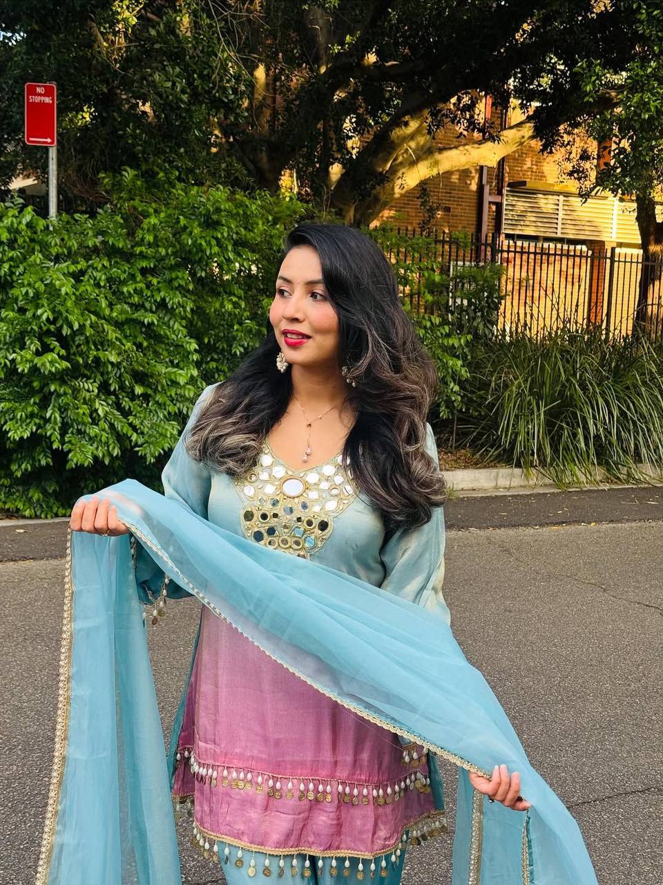 EXCLUSIVE 3 PIECE PLAZO PAIR WITH DUPATTA