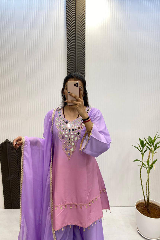 EXCLUSIVE 3 PIECE PLAZO PAIR WITH DUPATTA