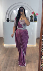 New Super Trending Embroidery work saree with Embroidery Blouse*