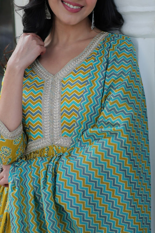 Soft Elegance – Pure Cotton Kurta Set with Dupatta - Vastra Gehna