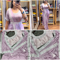 saree with Embroidery Blouse